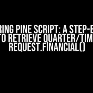 Mastering Pine Script: A Step-by-Step Guide to Retrieve Quarter/Time from request.financial()