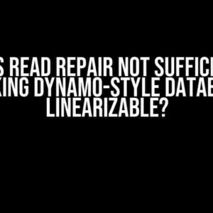 Why is Read Repair Not Sufficient in Making Dynamo-Style Database Linearizable?